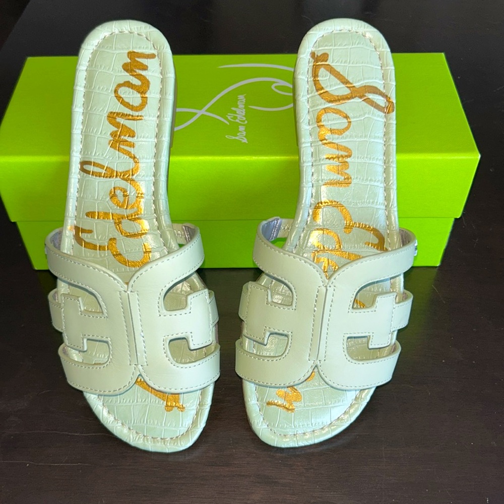 Sam Edelman NIB Bay Slide Sandals Pistachio Leather, 7